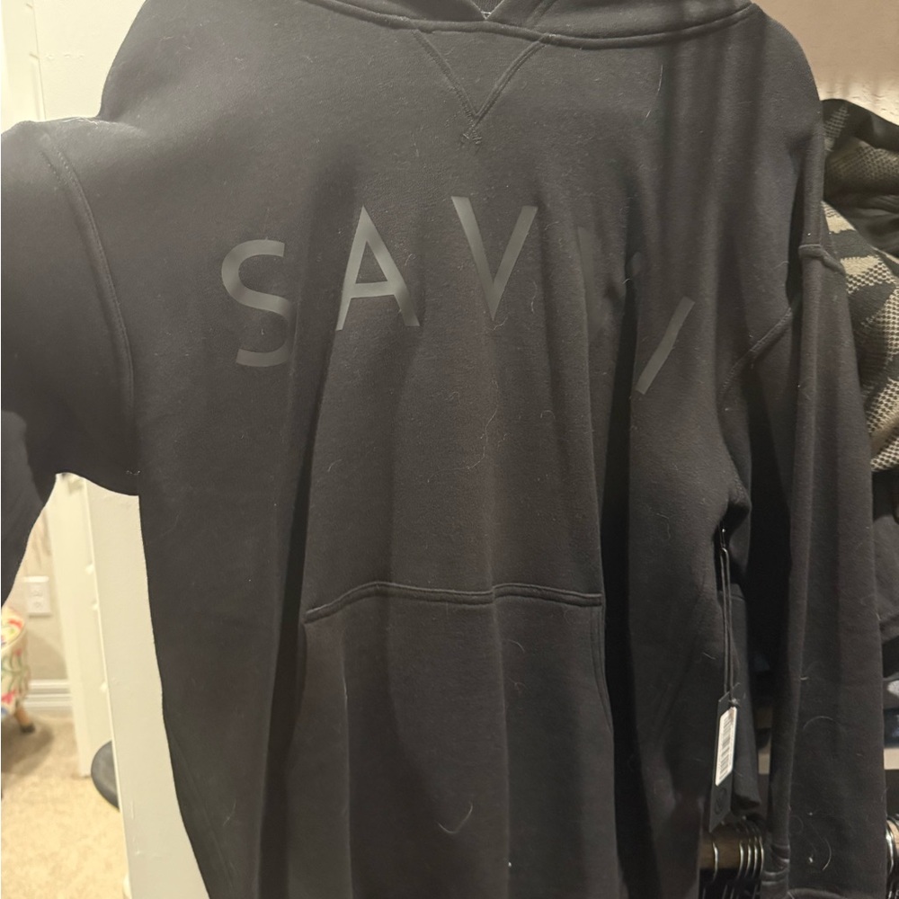 Savvy Black Hoodie for Men